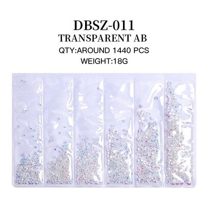 6 Grids Bag Nail Rhinestone - 011
