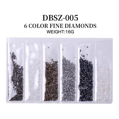 6 Grids Bag Nail Rhinestone - 005