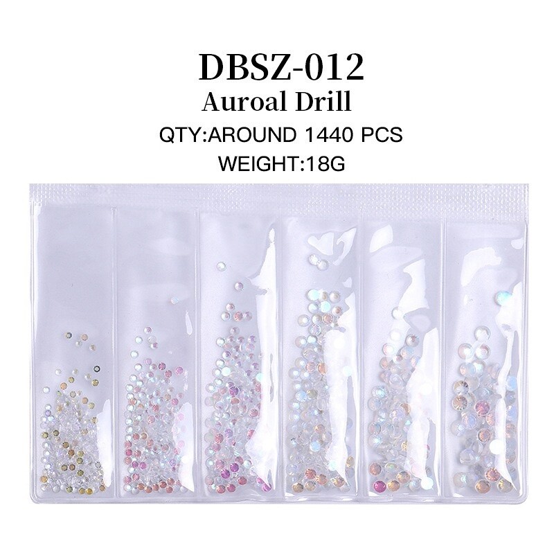 6 Grids Bag Nail Rhinestone - 012