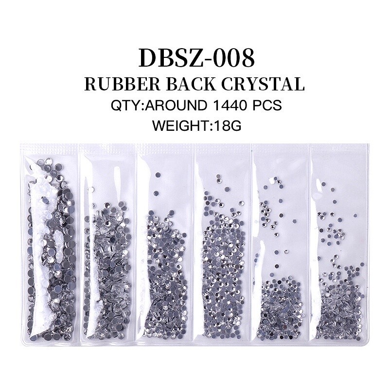 6 Grids Bag Nail Rhinestone - 008