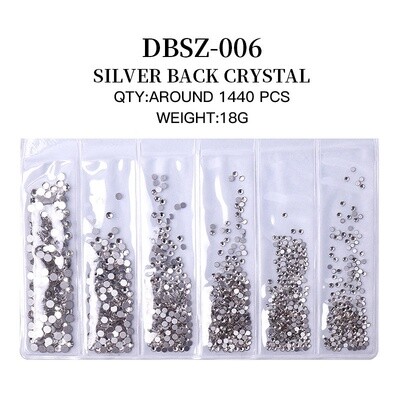 6 Grids Bag Nail Rhinestone - 006