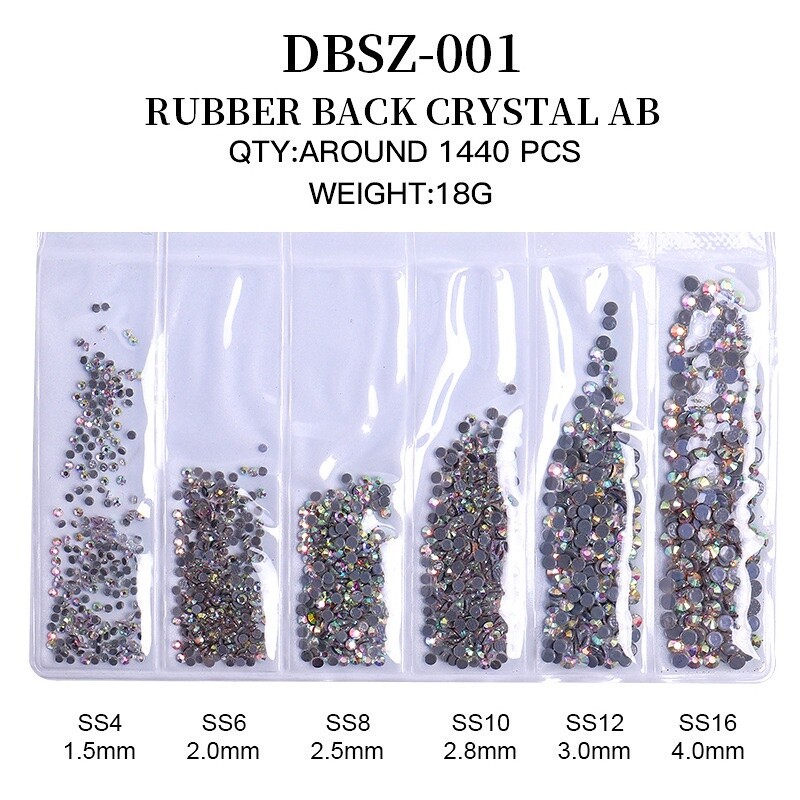 6 Grids Bag Nail Rhinestone - 001