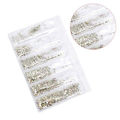 6 Grids Bag Nail Rhinestone - 009