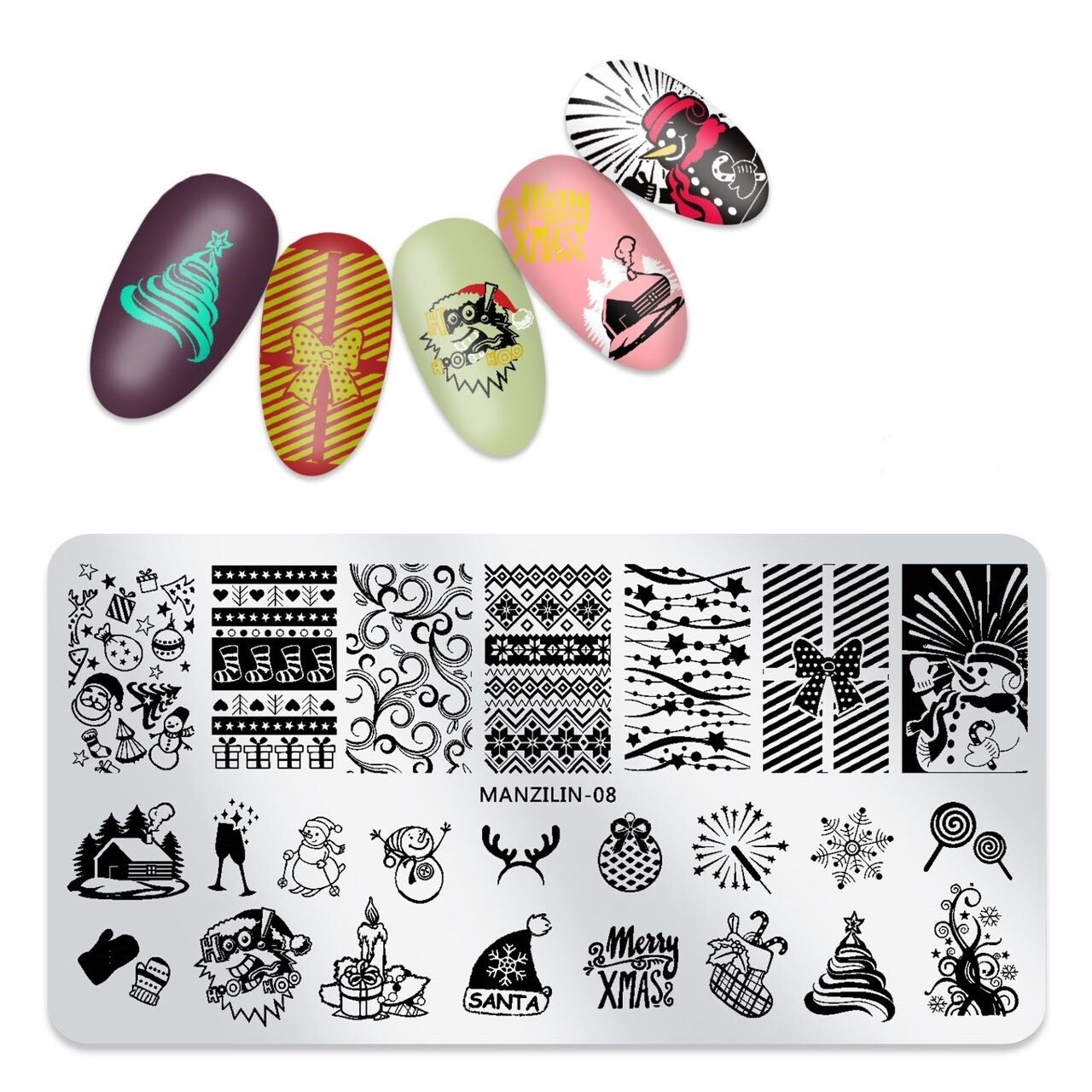 Nail Art Stamp Plate - MANZILIN 08