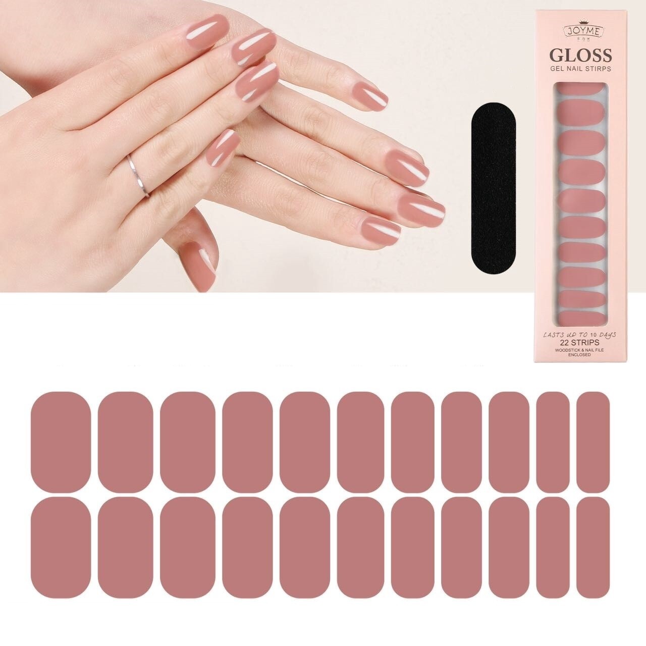 JOYME Gloss Gel Nail Strips - YH167