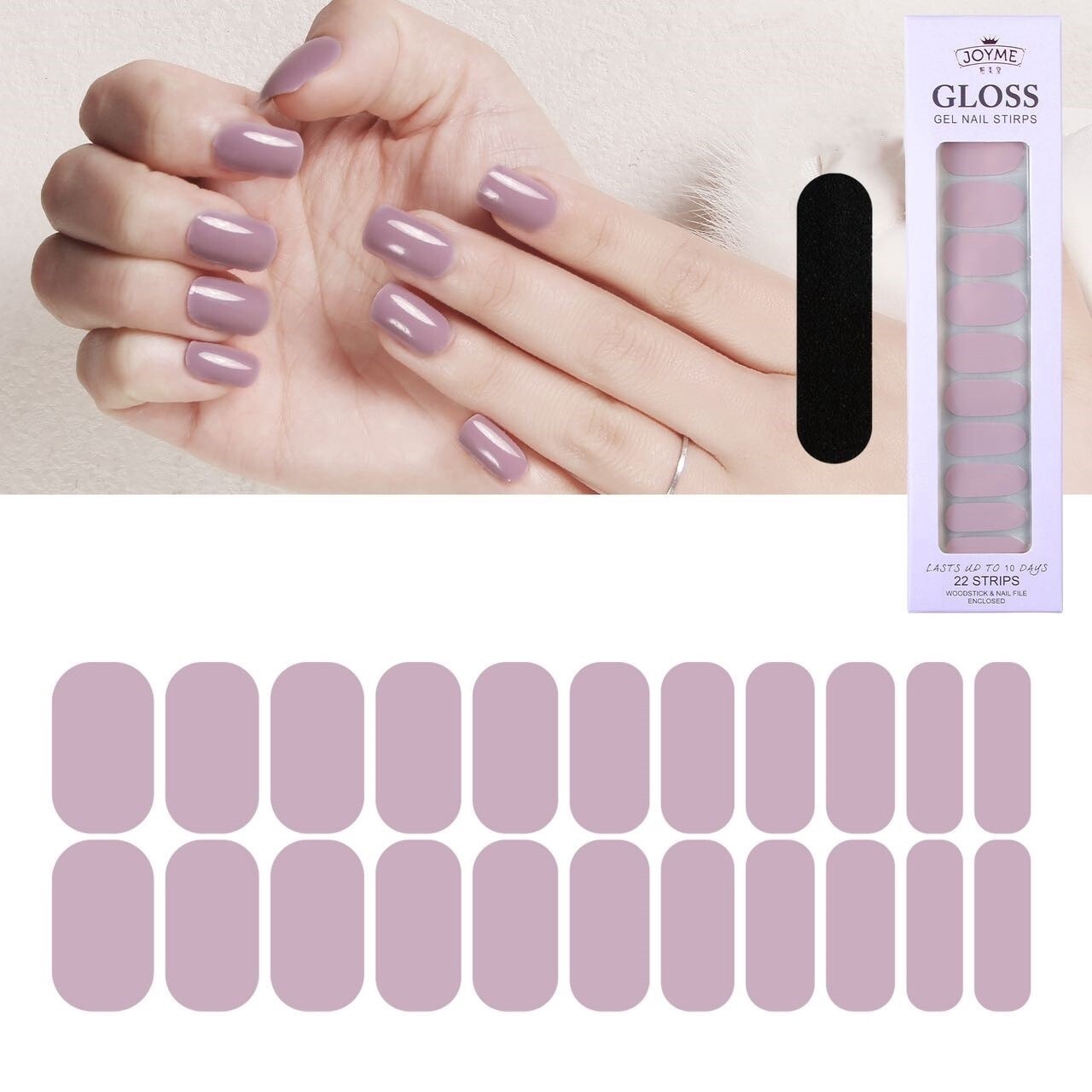 JOYME Gloss Gel Nail Strips - YH119