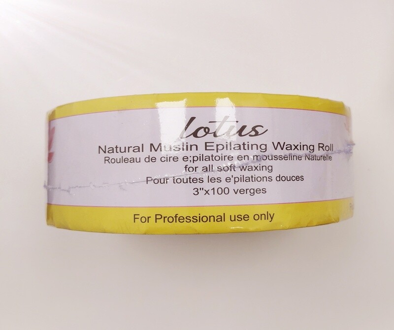Lotus  Wax Strip Natural Muslin Epilating - 3&quot; x 100yards (12/case)