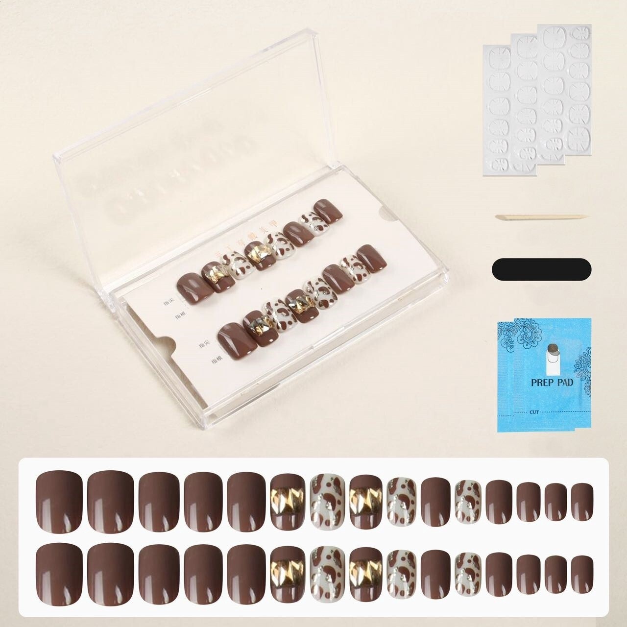 Handmade Press On Nail Tips - SG04-61