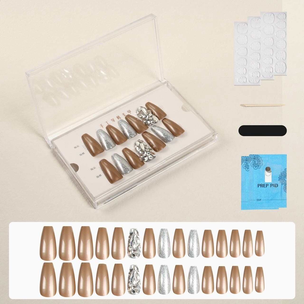 Handmade Press On Nail Tips - SG08-74
