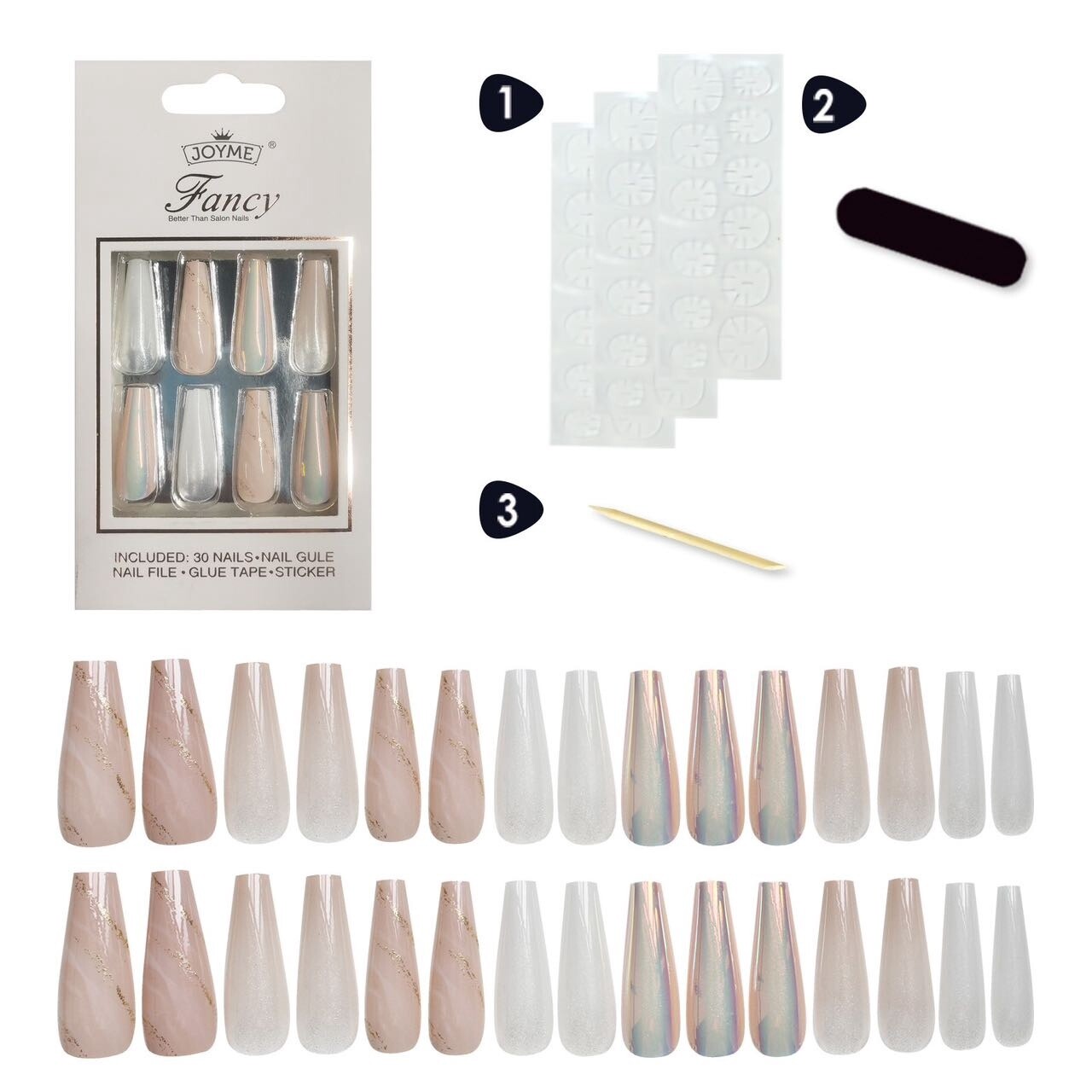 JOYME Fancy Press On Nail - A31S405
