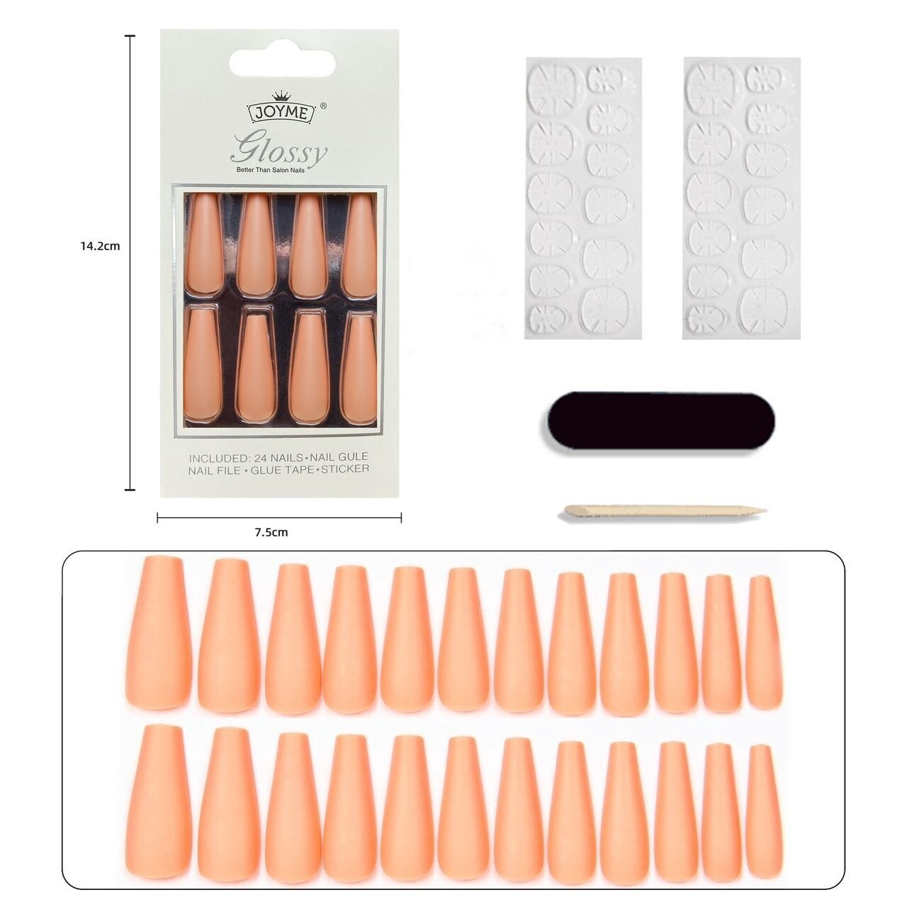 JOYME Glossy Press On Nail - A30S469