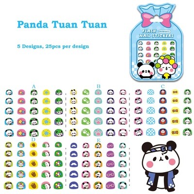 Kid&#39;s Nail Stickers - Panda Tuan Tuan