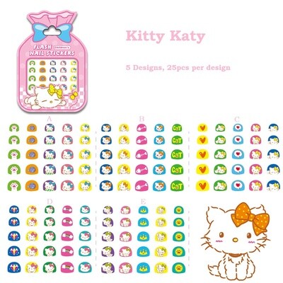 Kid&#39;s Nail Stickers - Kitty Katy