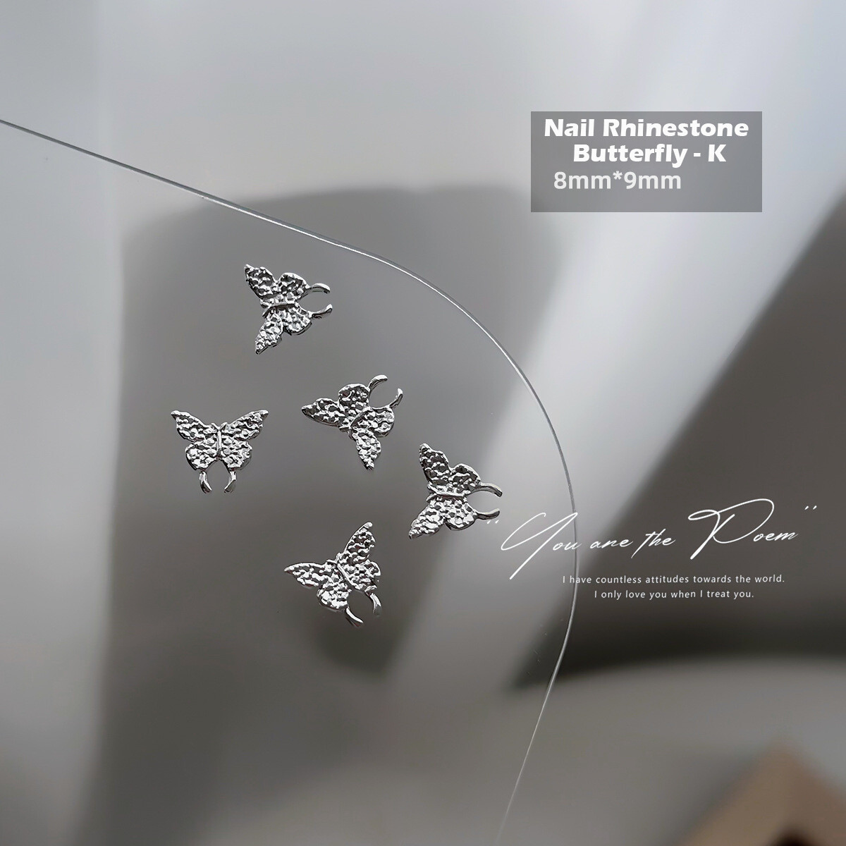Nail Rhinestone Butterfly (5pcs) - K