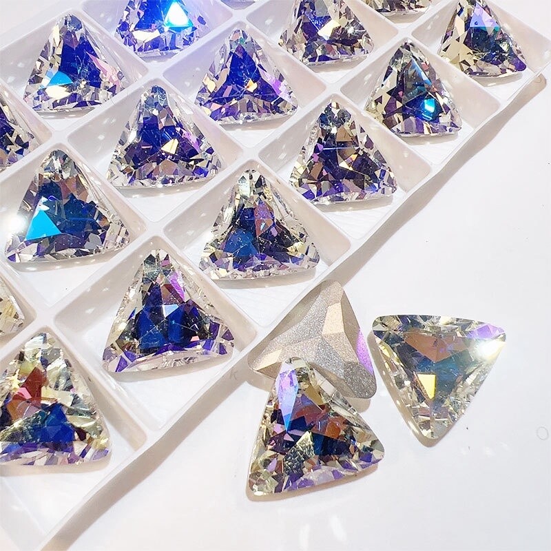 Nail Art Rhinestone Triangle (2pcs) - K