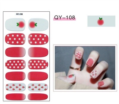 Full Nail Gel Sticker - QY 108