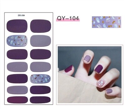Full Nail Gel Sticker - QY 104