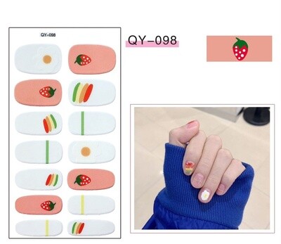 Full Nail Gel Sticker - QY 098