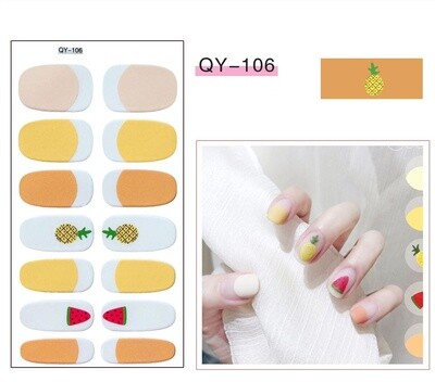 Full Nail Gel Sticker - QY 106