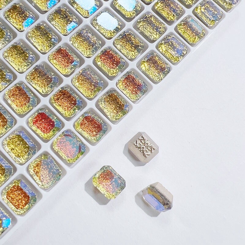 Nail Art Rhinestone Rectangle(2pcs) - D