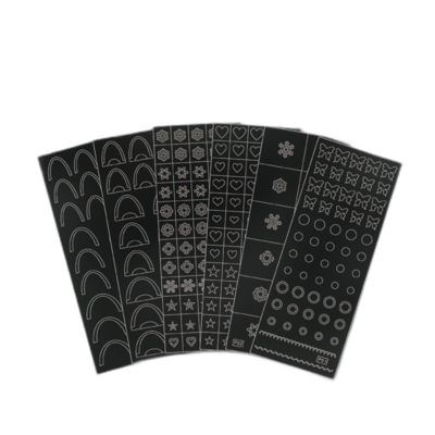 Hollow Nail Stickers - A (6pcs)