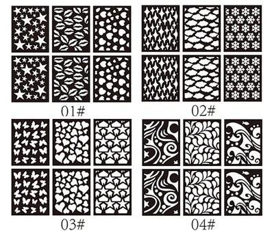 Hollow Nail Art Stickers (12pcs)