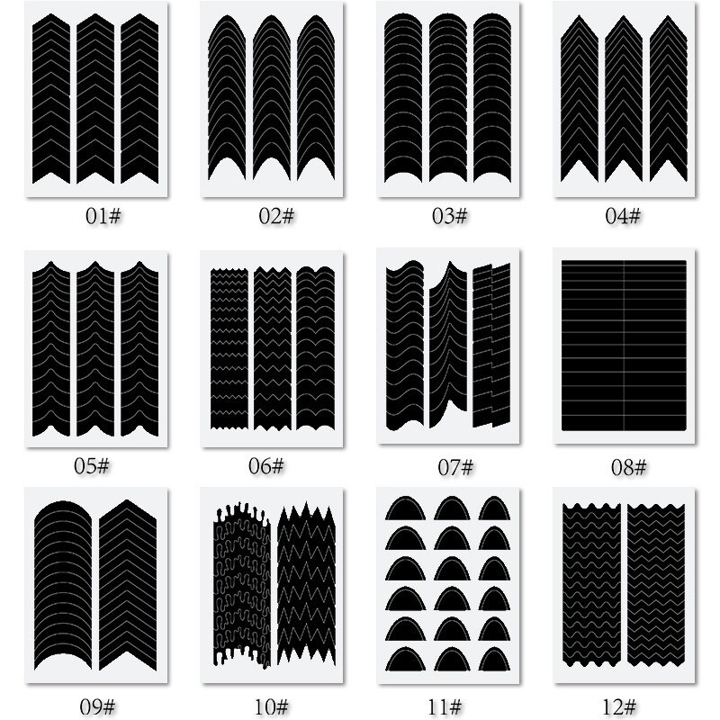 French Nail Tips Stickers (6pcs) - B