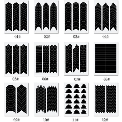 French Nail Tips Stickers (6pcs) - B