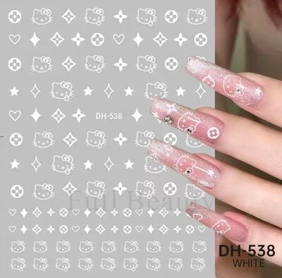 Nail Sticker DH 538 White