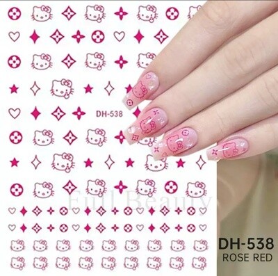 Nail Sticker DH 538 Rose Red