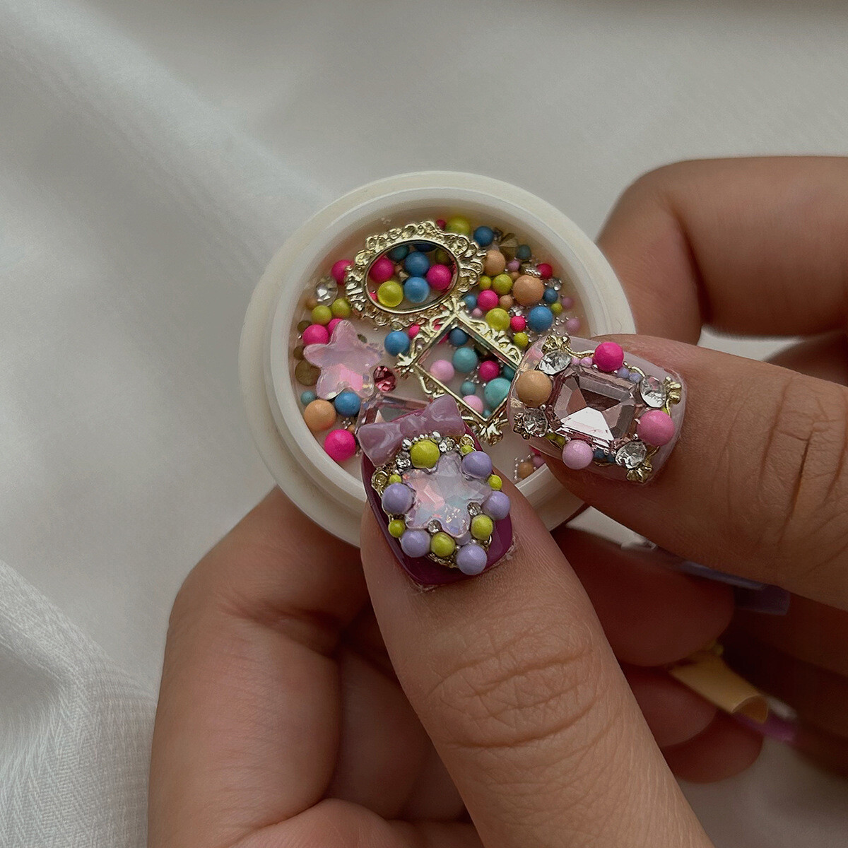 Colorful Nail Art Rhinestone, color: A