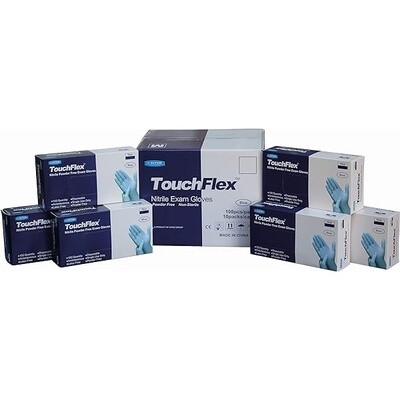 TouchFlex Blue Nitrile  Exam Gloves  Small (Case)