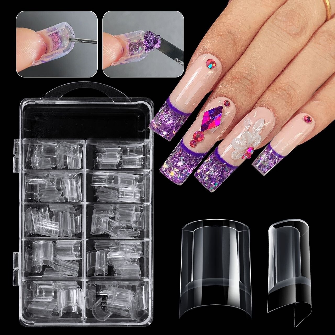 Water Injection French Artificial Nail Tips (100pcs/box)