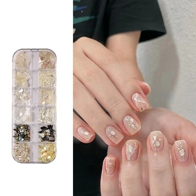 12 Grids Shell Nail Accessories