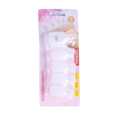 Plastic Gel Polish Remover Wrap Clip for Toe - Clear