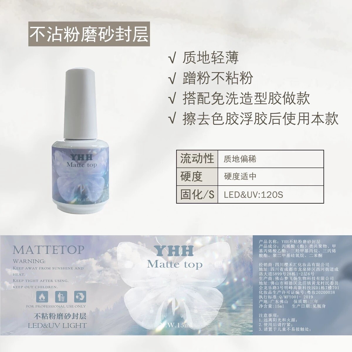 YHH Matte Top Gel 15ml