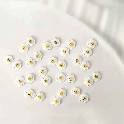 Nail Charms - Poached Eggs (4pcs)