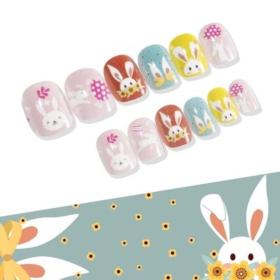Kid Bunny Press On Nail Tips - E