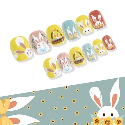 Kid Bunny Press On Nail Tips - F
