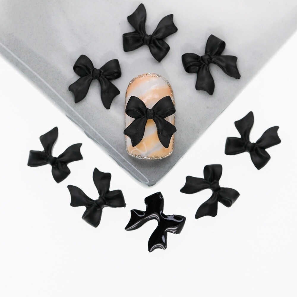 3D Bow Nail Charm (5pcs) - A, color: A