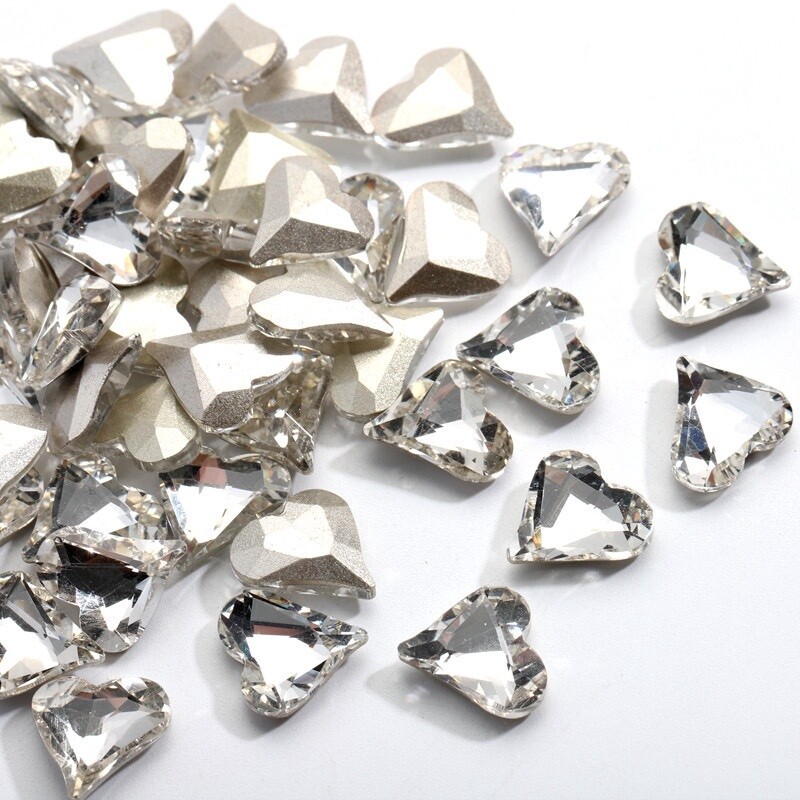 Large Diamond Rhinestone - Heart (15pcs)