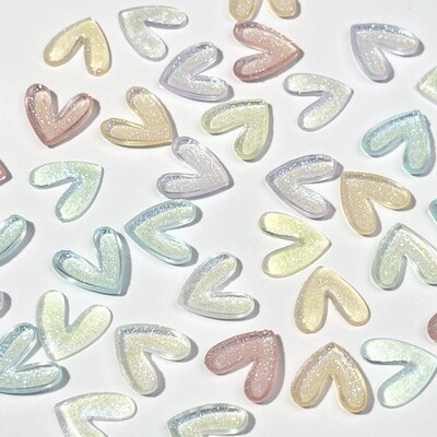 Luminous Heart Shape Nail Charm (5pcs)
