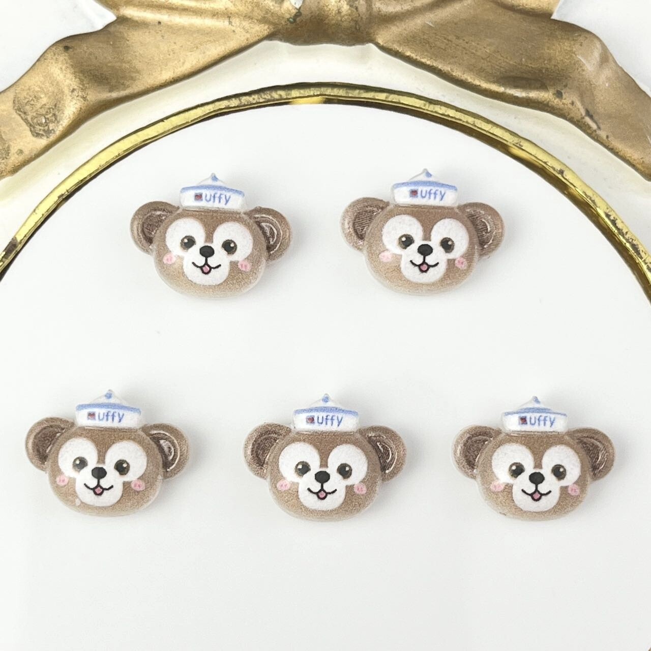 Duffy the Disney Bear Nail Charms (2pcs), Name: Duffy