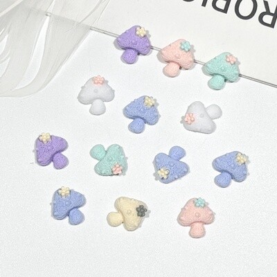 Macaron Mushroom Nail Charms (2pcs)