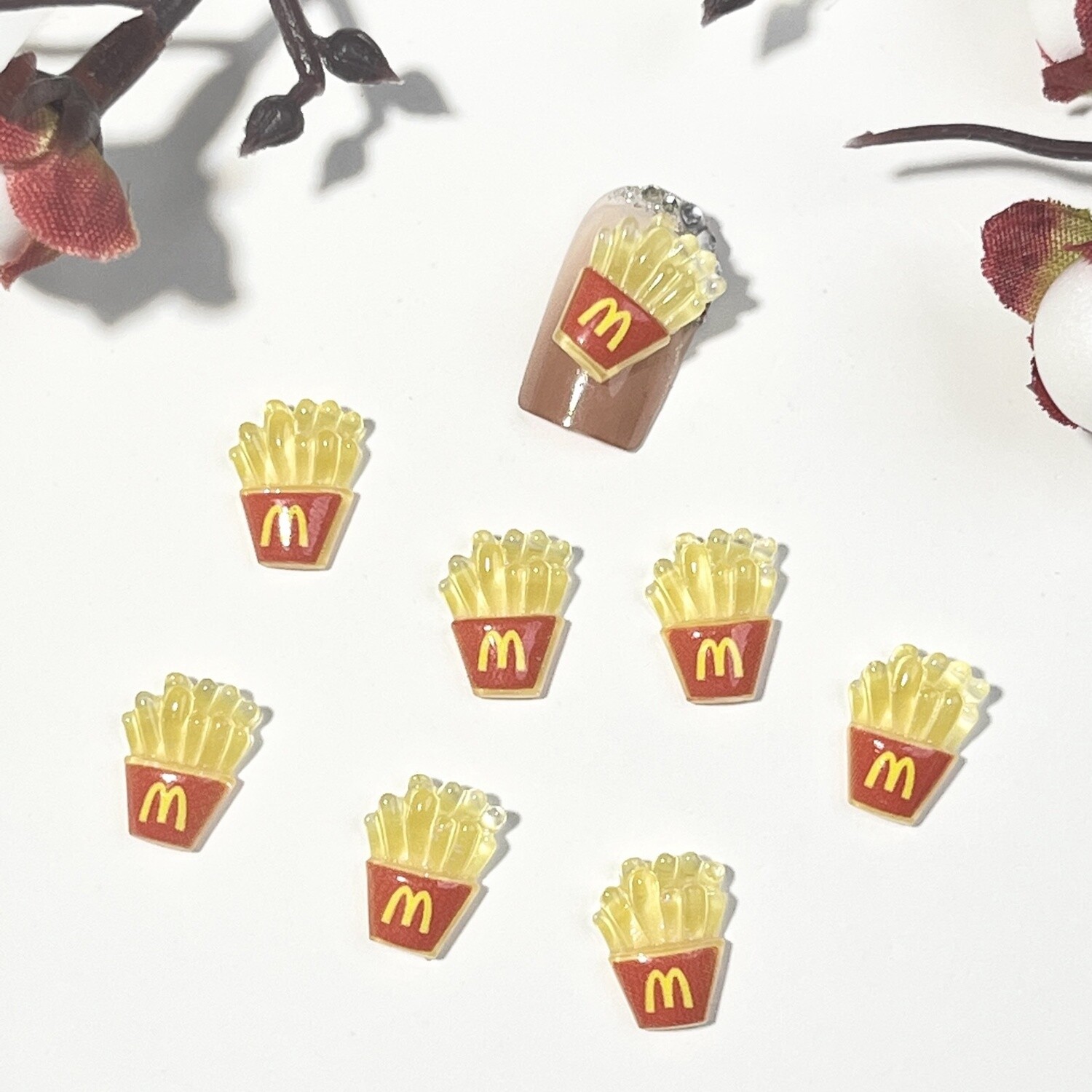 French Fries Nail Charms (2pcs), color: McDonald