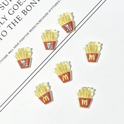 French Fries Nail Charms (2pcs)