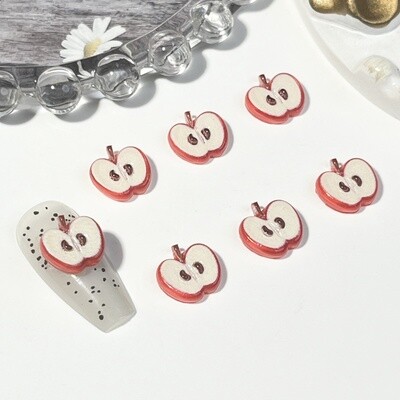 Fruit Nail Charms (5pcs) - Apple Pieces