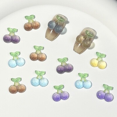 Luminous Cherry Nail Charm (5pcs)