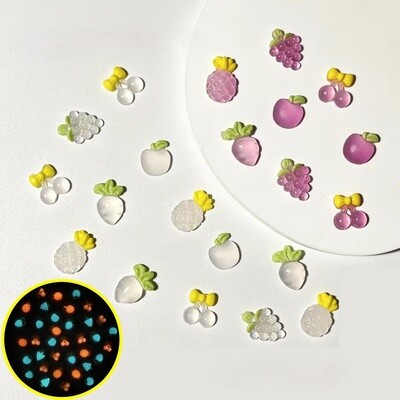 Luminous Fruit Nail Charm (5pcs)