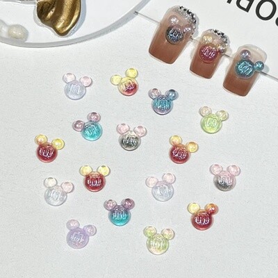 Mickey Head Nail Charms (2pcs)